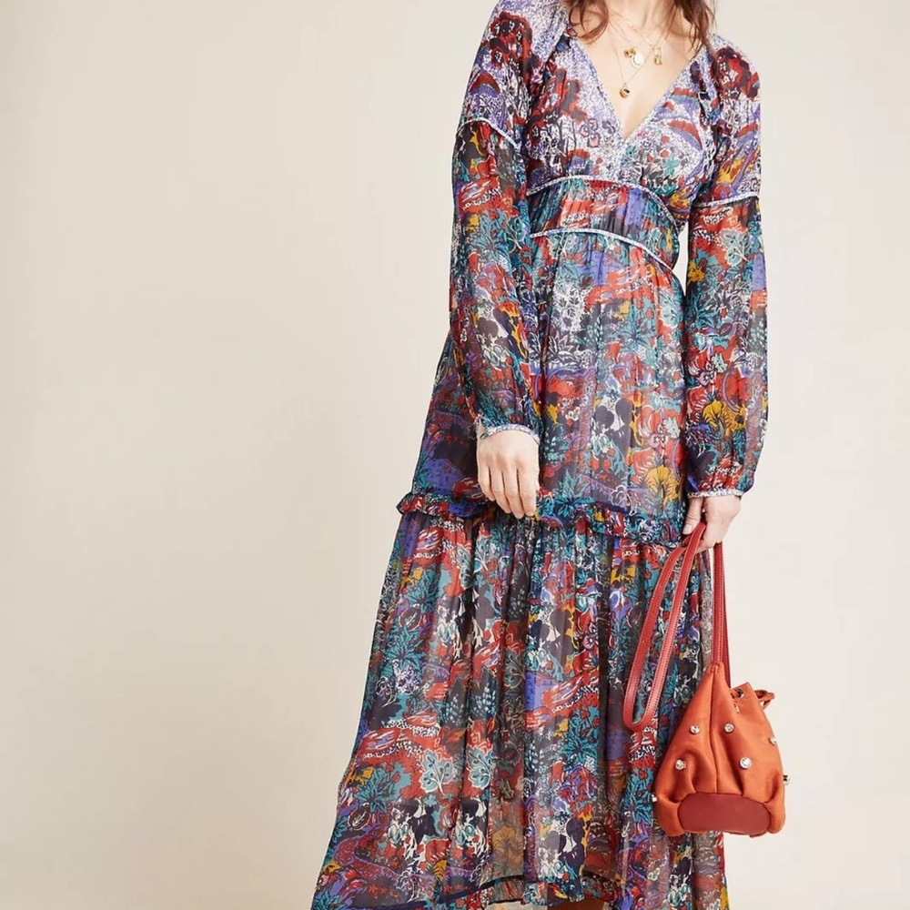 SOLD: New with tags Anthropologie (Maeve brand) maxi dress size 4